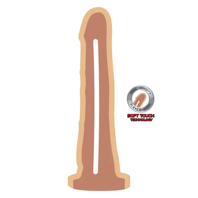Get Real - Dual Density Dong 7.5 inch. Realistyczne dildo z naturalnym kształtem i podwójną gęstością, głęboka stymulacja