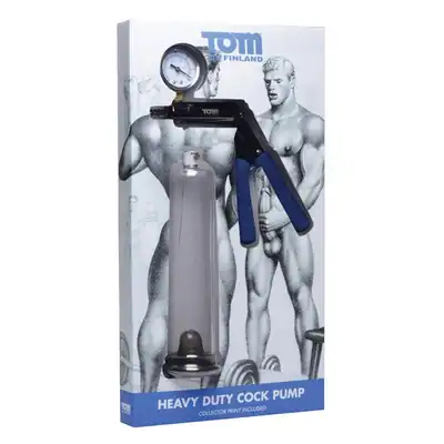 Tom of Finland - Heavy Duty Cock Pump. Solidna pompka do penisa z manometrem, osiągnij niezrównaną erekcję