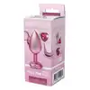 Dream Toys - Gleaming Love Pearl Pink Plug Medium. Różowy elegancki korek analny z kryształkiem w kształcie serca