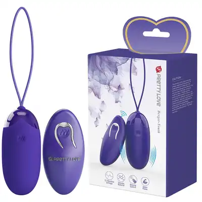 Pretty Love - Berger Youth Purple. Wibrujące jajeczko z gładką strukturą, sterowanie za pomocą pilota
