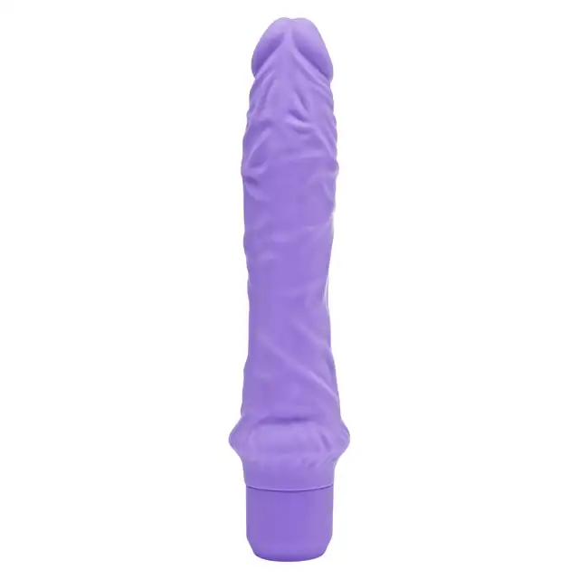 Toy Joy - Classic Large Vibrator Purple. Realistyczny wibrator z 7 trybami wibracji i jedwabiście gładkim silikonem dla intensywnej, klasycznej przyjemności.