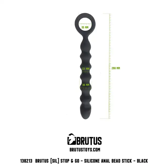 Brutus -Stop &amp; Go - Innowacyjny falisty produkt z gładkiego silikonu dla intensywnych doznań analnych