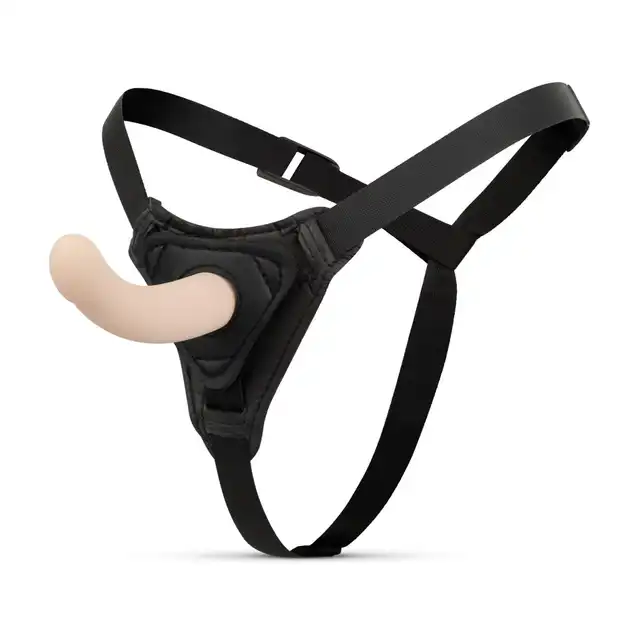 EasyToys - Banger Strap Skin. Elastyczny strapon z gładkim dildo, regulowane paski dla idealnego dopasowania