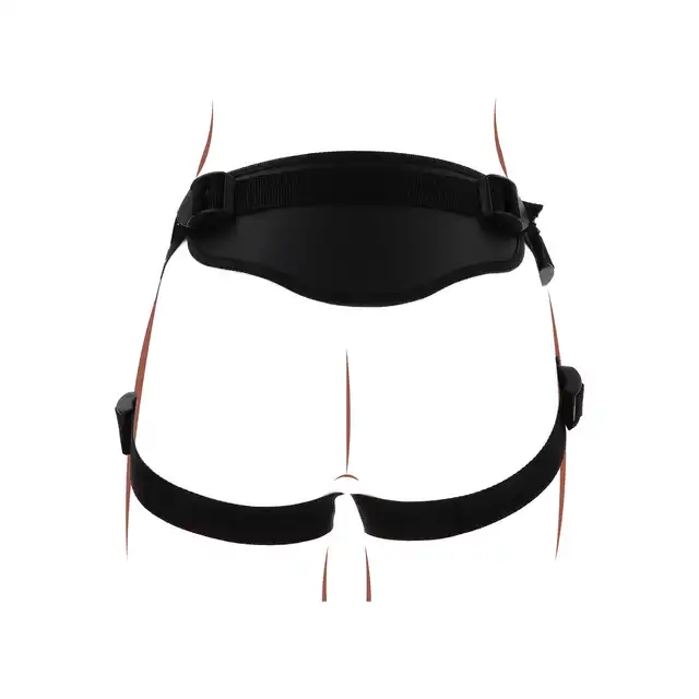 Get Real - Strap-On Full Cover Harness. Luksusowa uprząż z wyściełaną przednią poduszką, regulowanymi paskami i silikonowymi pierścieniami, która zapewnia doskonałe dopasowanie