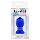 Cristal - Small Glass Plug Blue. Niebieski korek z borokrzemowego szkła, idealny do zabaw temperaturowych
