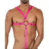 Cut4Men - Pink C-Ring Harness OS. Różowa stylowa i funkcjonalna uprząż dla mężczyzn, zmysłowy dodatek do męskiej garderoby
