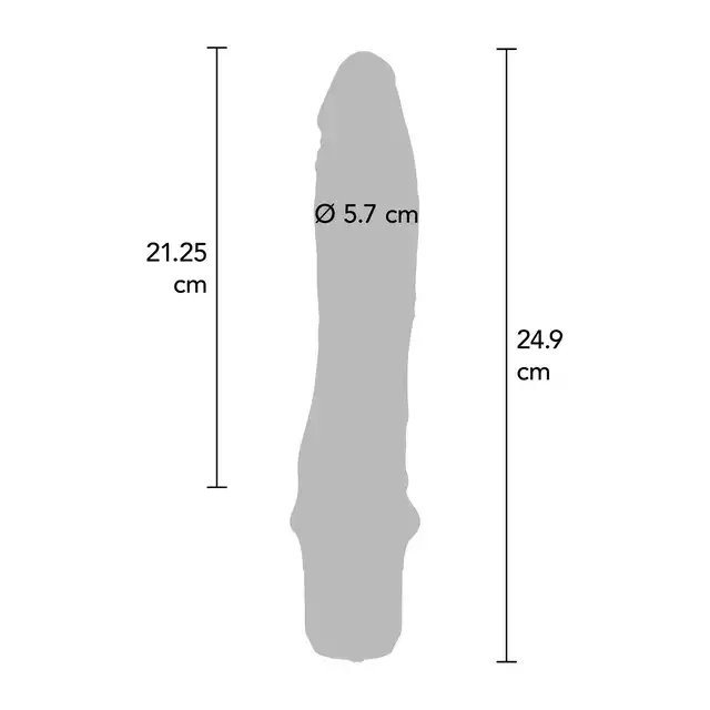 Toy Joy - Classic Large Vibrator Purple. Realistyczny wibrator z 7 trybami wibracji i jedwabiście gładkim silikonem dla intensywnej, klasycznej przyjemności.