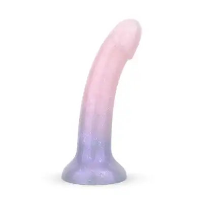 EasyToys - Mermaid Glitter Ombre Dildo S. Brokatowe dildo z mocną przyssawką, wizualny efekt ombre dodaje uroku