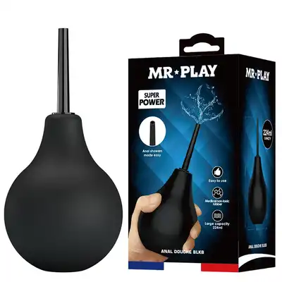 Mr. Play - Anal Douche Black. Gruszka analna, zapewnia higienę i uczucie świeżości przed seksem