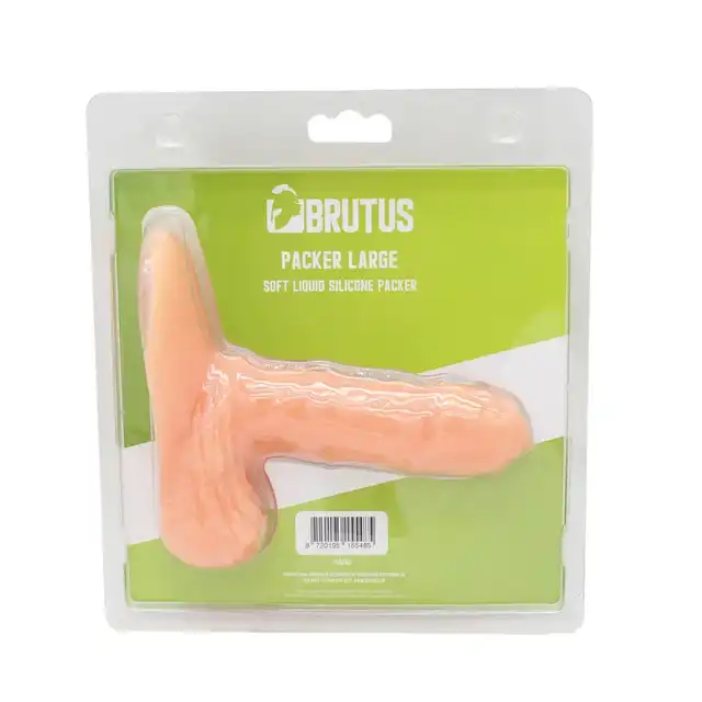 Brutus - Packer Large. Duży, realistyczny, komfortowy packer z miękkiego silikonu dla osób ftm!