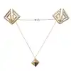 LOCKINK - Adjustable Nipple Clamps with Heavy Pendant Gold. Regulowane zaciski na sutki z ciężką złotą zawieszką, elegancka biżuteria erotyczna