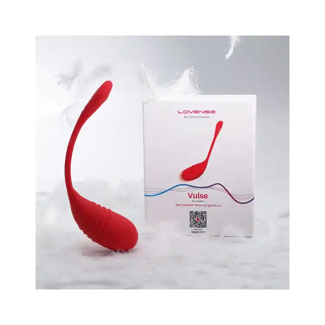 Lovense - Vulse Vibrating Egg Red. Innowacyjne jajeczko sterowane aplikacją, szybkie pchnięcia i intensywne wibrcje