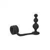 DreamToys -  Ramrod Cockring With Beaded Anal Plug. Innowacyjny pierścień erekcyjny 2 w 1 z korkiem analnym, z gładkiego silikonu, zapewnia zarówno mocną erekcję i stymulację analną
