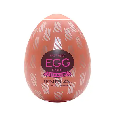 Tenga - Egg Cone. Kieszonkowy masturbator jajeczko z wyjątkowymi wypustkami, intensywna stymulacja