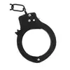ToyJoy - Black Handcuffs. Klasyczne metalowe kajdanki w czarnym kolorze, w zestawie 2 kluczyki