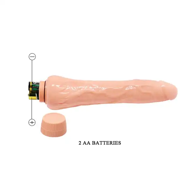 Baile - Dryad. Wibrujące dildo w cielistym kolorze z teksturowanym trzonem i regulowanymi wibracjami dla intensywnej stymulacji