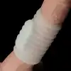LoveToy - Vibrating Wave Knights Ring White. Wibrująca nakładka na penisa o super stymulującym kształcie, wibracje i pogrubienie członka