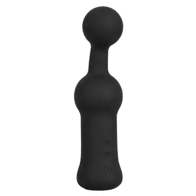 Black Velvets - Prostate Vibrator. Wibrator prostaty, 10 trybów wibracji i lekko pochylona, elastyczna końcówka, pokryty aksamitną fakturą