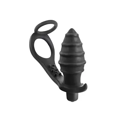 Blue Junker - Cockring And Anal Plug. Plug analny, stymulator prostaty i ring na penisa w jednym! Poznaj potrójną formę rozkoszy