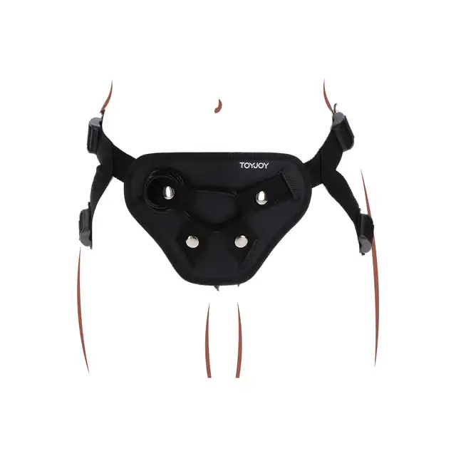 Get Real - Strap-On Full Cover Harness. Luksusowa uprząż z wyściełaną przednią poduszką, regulowanymi paskami i silikonowymi pierścieniami, która zapewnia doskonałe dopasowanie