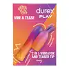 Durex Play - Vibe &amp; Tease. Wibrator z nakładką w kształcie uszu królika, intensywne i skoncentrowane wibracje dla pełnej satysfakcji