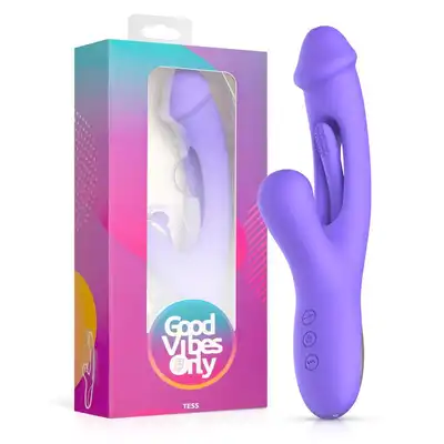 Good Vibes Only - Tess Rabbit. Wibrator z króliczkiem, wyjątkowy stymulator łechtaczki i ruchomy stymulator punktu G