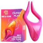 Durex Play - Ride &amp; Tease. Wielofunkcyjny stymulator stref erogennych z 2 wibrującymi końcówkami, zabawka dla niej i dla niego