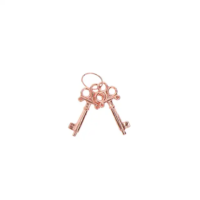 Toyjoy - Rose Gold Metal Handcuffs. Klasyczne metalowe kajdanki w kolorze różowego złota, w zestawie 2 kluczyki