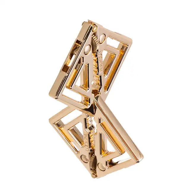 LOCKINK - Adjustable Nipple Clamps with Heavy Pendant Gold. Regulowane zaciski na sutki z ciężką złotą zawieszką, elegancka biżuteria erotyczna