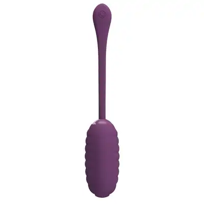 Pretty Love - Casper Purple. Żebrowane jajeczko z miękkiego silikonu, sterowane na aplikację