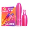 Durex Play - Vibe &amp; Tease. Wibrator z nakładką w kształcie uszu królika, intensywne i skoncentrowane wibracje dla pełnej satysfakcji