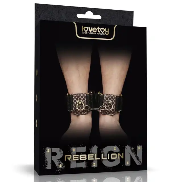 LoveToy - Rebellion Reign Ankle Cuffs. Kajdanki łączące luksus i rustykalny urok z wytrzymałością, przekształć intymne chwile w stylowe doświadczenie