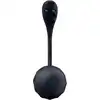 Satisfyer - Ribbed Petal Connect App Black. Czarne wibrujące jajeczko na pilota i aplikację, intensywna stymulacja punktu G