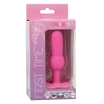 Calexotics - First Time. Wszechstronna, wodoodporna sonda analna z 10 funkcjami wibracji i pulsacji, wykonana z silikonu