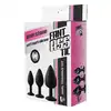 DreamToys - Fantastic Anal Training Kit White Stone. Zestaw korków analnych w trzech rozmiarach, wykonanych z miękkiego silikonu z błyszczącymi kamieniami szlachetnymi