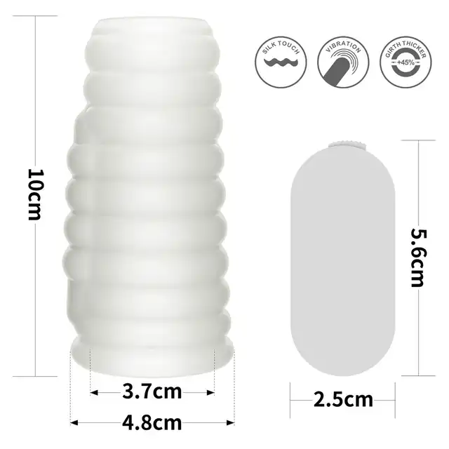 LoveToy - Vibrating Wave Knights Ring White. Wibrująca nakładka na penisa o super stymulującym kształcie, wibracje i pogrubienie członka