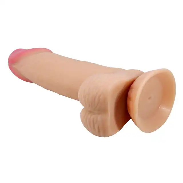 Pretty Love - Sliding Skin 7,6". Realistyczne dildo z ruchomą skórą, mocną przyssawką i żyłkowatym trzonem