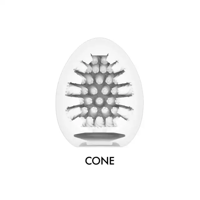 Tenga - Egg Cone. Kieszonkowy masturbator jajeczko z wyjątkowymi wypustkami, intensywna stymulacja