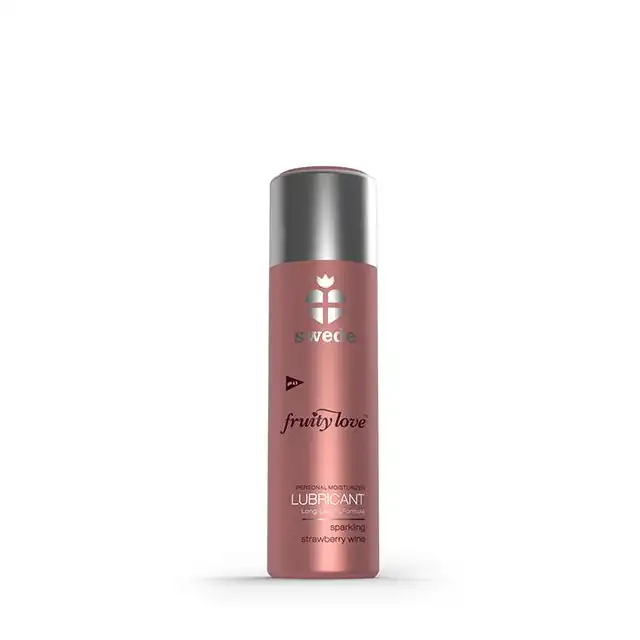 Swede - Fruity Love Lubricant Strawberry Wine 50 ml. Lubrykant na bazie wody o smaku truskawkowego wina, przełom w seksie oralnym