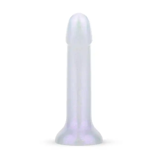 EasyToys - Mermaid Glitter Dildo S. Brokatowe dildo z przyssawką, miękki materiał i lekka krzywizna to gwarancja satysfakcji