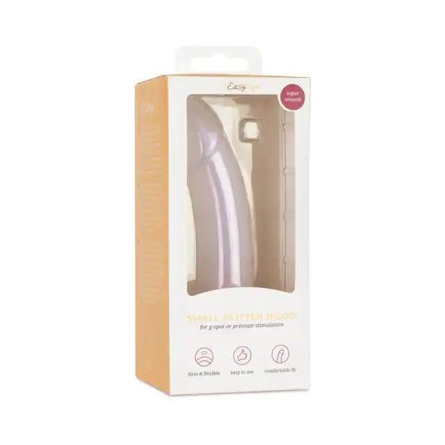 EasyToys - Mermaid Glitter Dildo S. Brokatowe dildo z przyssawką, miękki materiał i lekka krzywizna to gwarancja satysfakcji