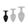 Easy Toys - Butt Plug S Black/Silver. Niewielki metalowy korek analny w czarnym kolorze, z kryształkiem w podstawie
