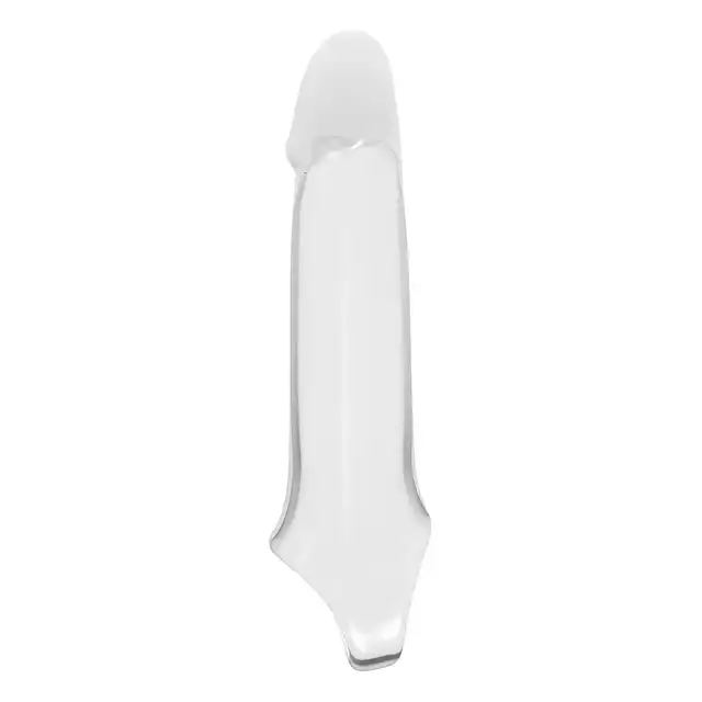 DreamToys - Ramrod 6,6" Extender With Ball Straps. Przezroczysta przedłużka penisa zwiększająca długość i obwód, oferując jednocześnie komfortowe dopasowanie