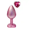 Dream Toys - Gleaming Love Pearl Pink Plug Medium. Różowy elegancki korek analny z kryształkiem w kształcie serca