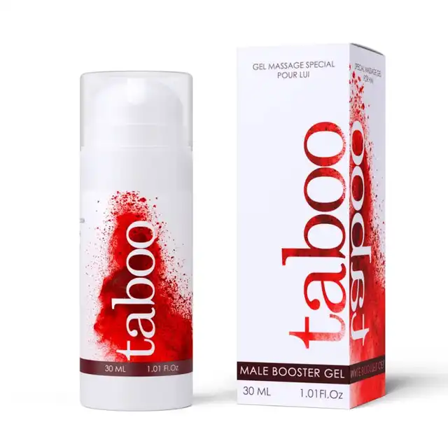 Taboo - Male Booster Gel 30ml. Naturalny żel na erekcję, skutecznie wspomaga krążenie krwi, zwiększając doznania i przyjemność