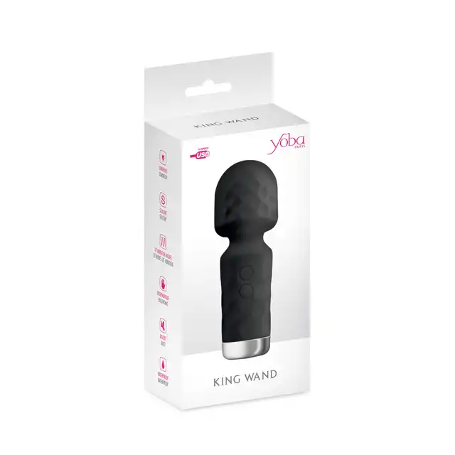 Yoba - King Wand Black USB. Mini elegancka i urocza magiczna różdżka w kolorze czarnym. Doskonały towarzysz także w podróży.