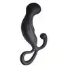 DreamToys - Prostate Stimulator Black. Gładki silikonowy stymulator prostaty z giętką końcówką do stymulacji krocza