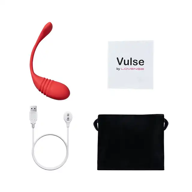 Lovense - Vulse Vibrating Egg Red. Innowacyjne jajeczko sterowane aplikacją, szybkie pchnięcia i intensywne wibrcje