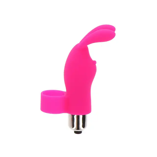 ToyJoy - Bunny Pleaser. Wibrator na palec z króliczymi uszkami, wykonany z silikonu z wibrującym bulletem, idealny do precyzyjnej stymulacji