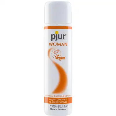 Pjur - Women Vegan Waterbased 100ml. Wegański lubrykant, formuła opracowana specjalnie dla kobiet, zawiera 100% wegańskie składniki